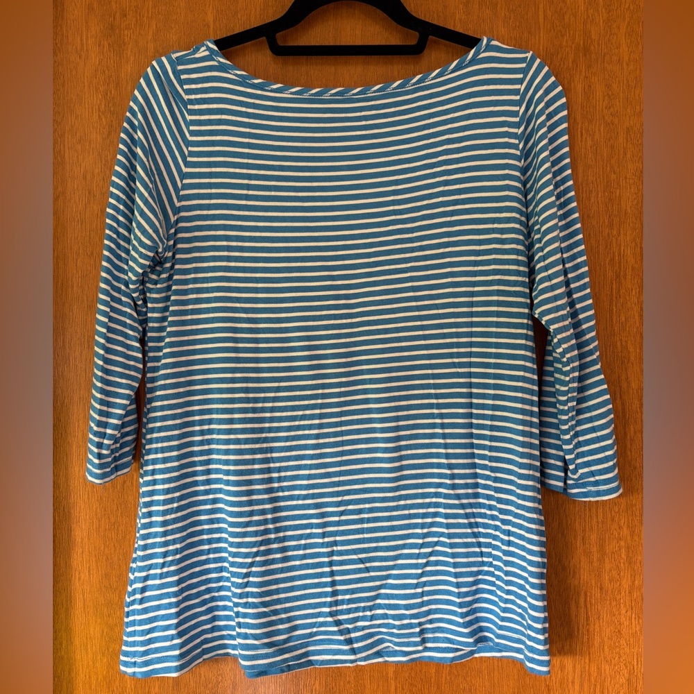 YALA KAI BOATNECK 3/4 SLEEVE RELAXED FIT BAMBOO TEE SHIRT, bamboo, large